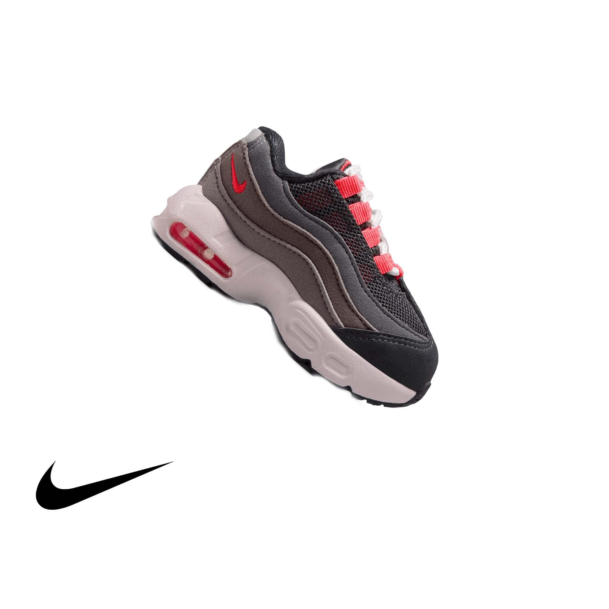 Nike Air Max 95 "Lt Crimson" Toddler Kids' Shoe - MEDIUM ASH/LT CRIMSON/DK PEWTER/DUST